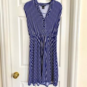Robert Louis Navy and White Striped Dress